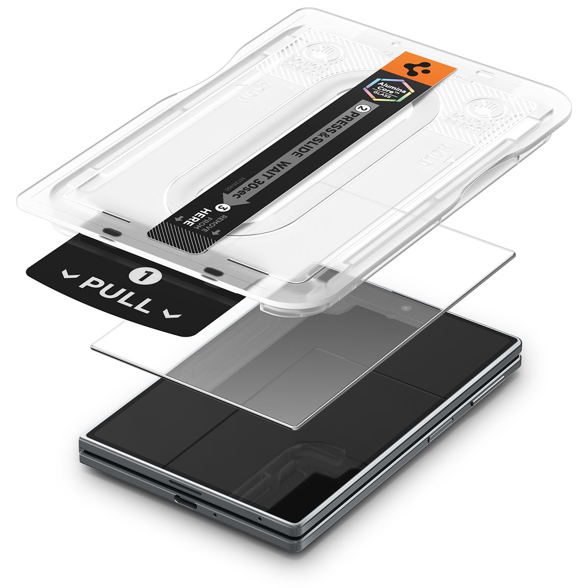Glas + Applikator für Galaxy Z Fold8, Spigen Glas.tR EZ Fit Pro 2-Pack (AC)
