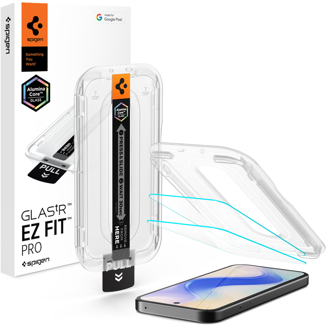 Glas + Applikator für Google Pixel 10a, Spigen Glas.tR EZ Fit Pro 2-Pack (AC)