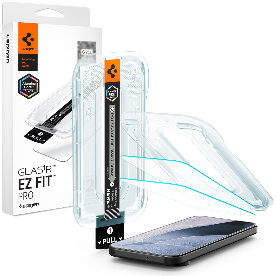 Glas + Applikator für Google Pixel 11 / 11 Pro, Spigen Glas.tR EZ Fit Pro 2-Pack (AC)