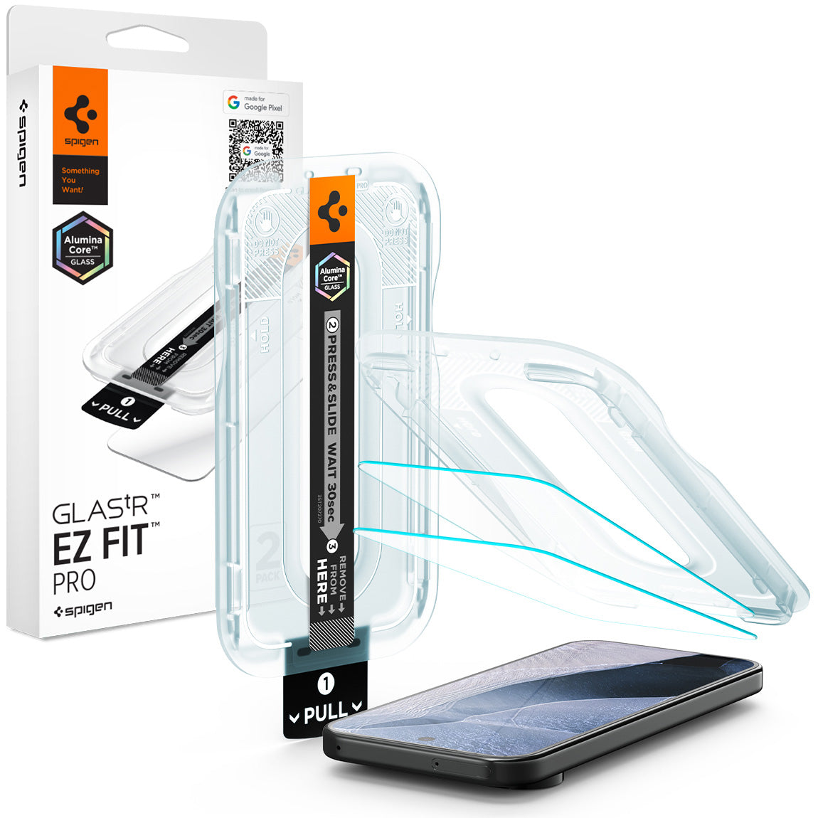 Glas + Applikator für Google Pixel 11 Pro XL, Spigen Glas.tR EZ Fit Pro 2-Pack (AC)