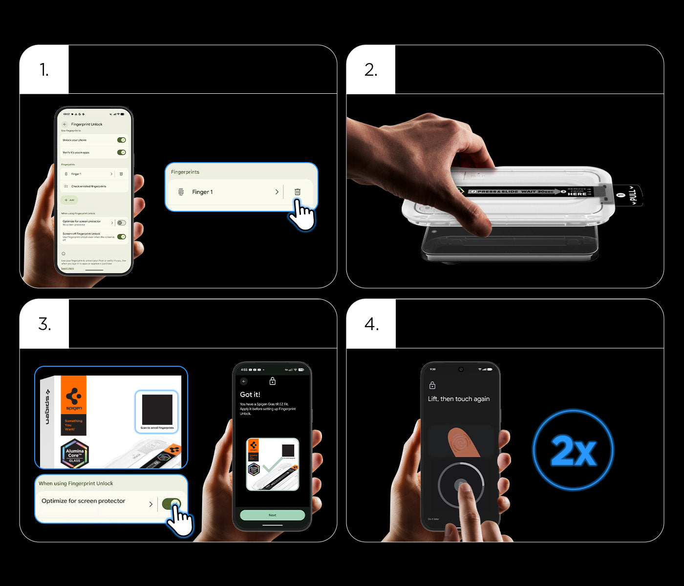 Glas + Applikator für Google Pixel 11 Pro XL, Spigen Glas.tR EZ Fit Pro 2-Pack (AC)