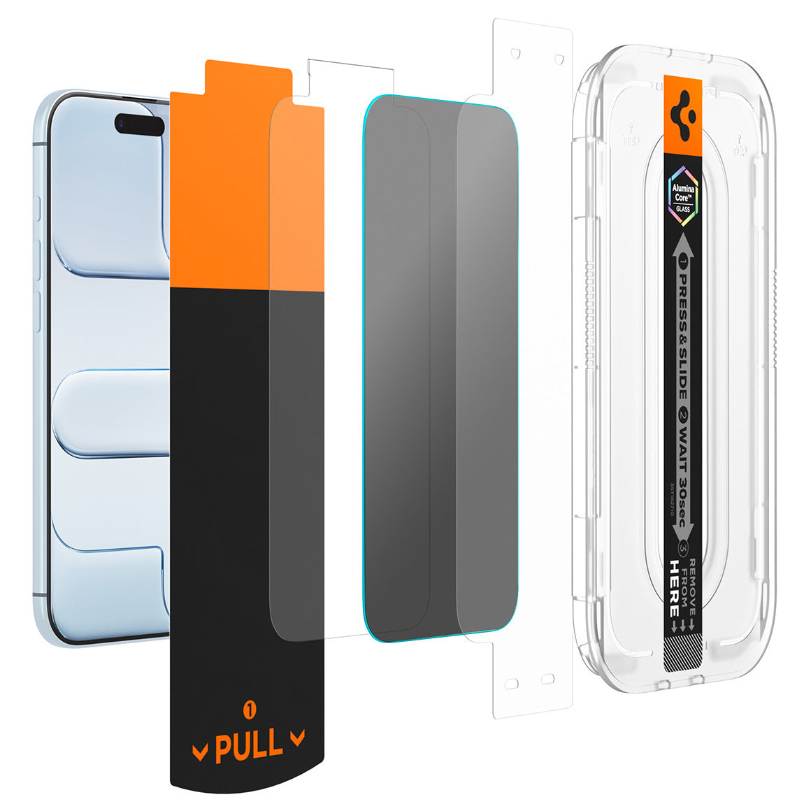 Glas + Applikator für iPhone Air, Spigen Glas.tR EZ Fit Pro Privacy 1-Pack (AC)