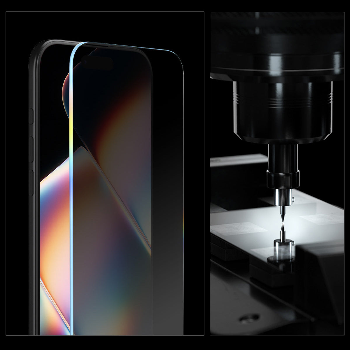 Glas + Applikator für iPhone Air, Spigen Glas.tR EZ Fit Pro Privacy 1-Pack (AC)