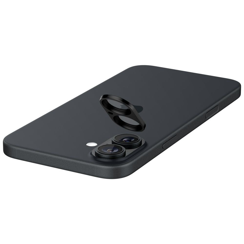 Glas für die Kamera Spigen Glas.tR Optik 2-Pack für iPhone 16 / 16 Plus, Schwarz