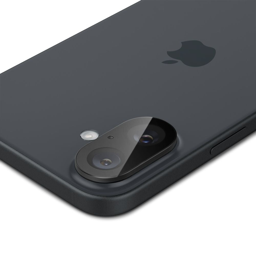 Glas für die Kamera Spigen Glas.tR Optik 2-Pack für iPhone 16 / 16 Plus, Schwarz