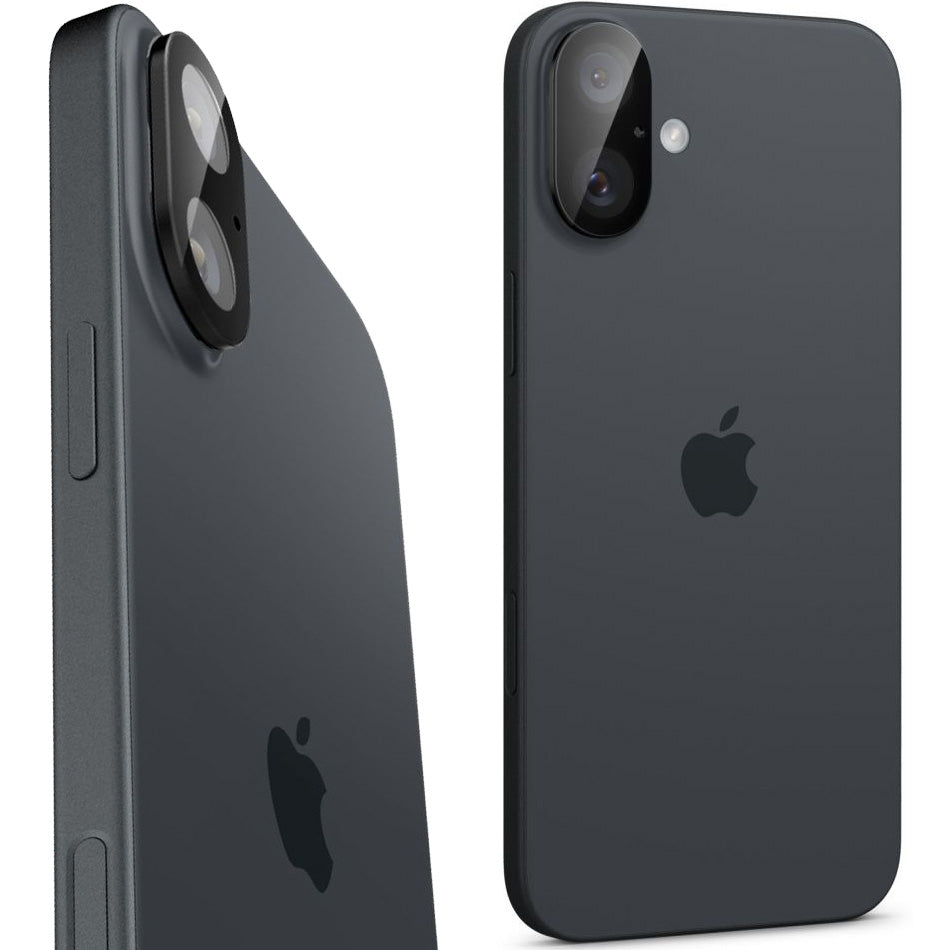 Glas für die Kamera Spigen Glas.tR Optik 2-Pack für iPhone 16 / 16 Plus, Schwarz