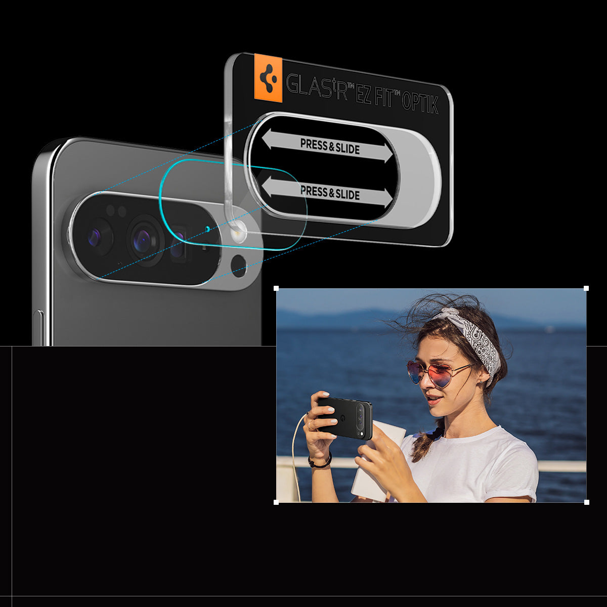 Glas für die Kamera für Google Pixel 10 Pro XL, Spigen Glas.tR Ez Fit Optik 2-Pack, Transparent