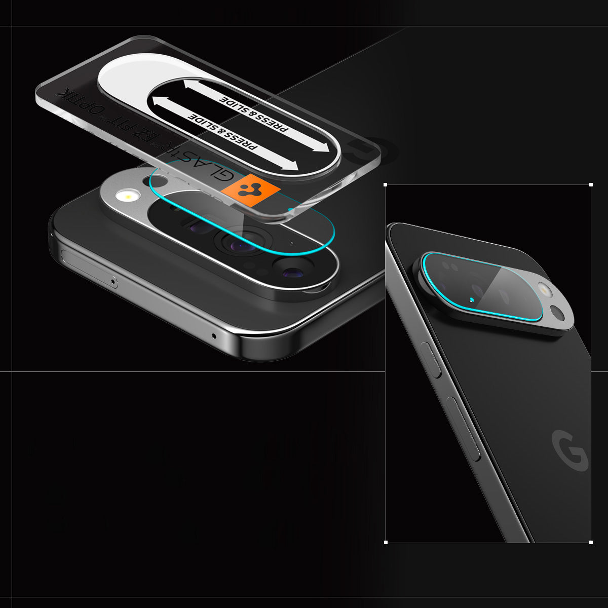 Glas für die Kamera für Google Pixel 10 Pro XL, Spigen Glas.tR Ez Fit Optik 2-Pack, Transparent