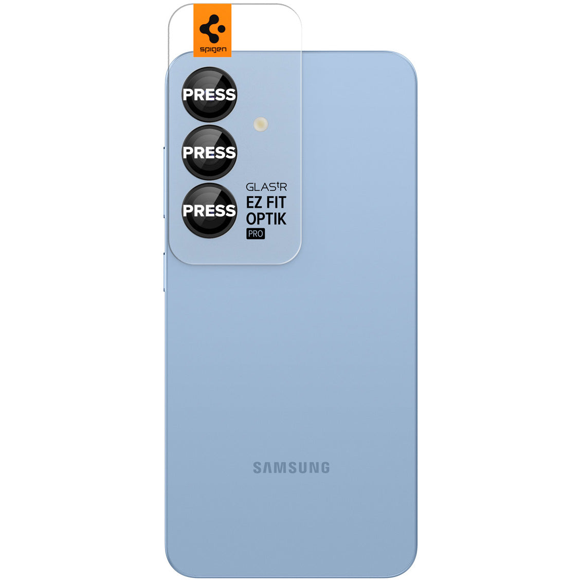Glas für die Kamera für Galaxy S25 Plus, Spigen Glas.tR EZ Fit Optik Pro 2-Pack, Schwarz