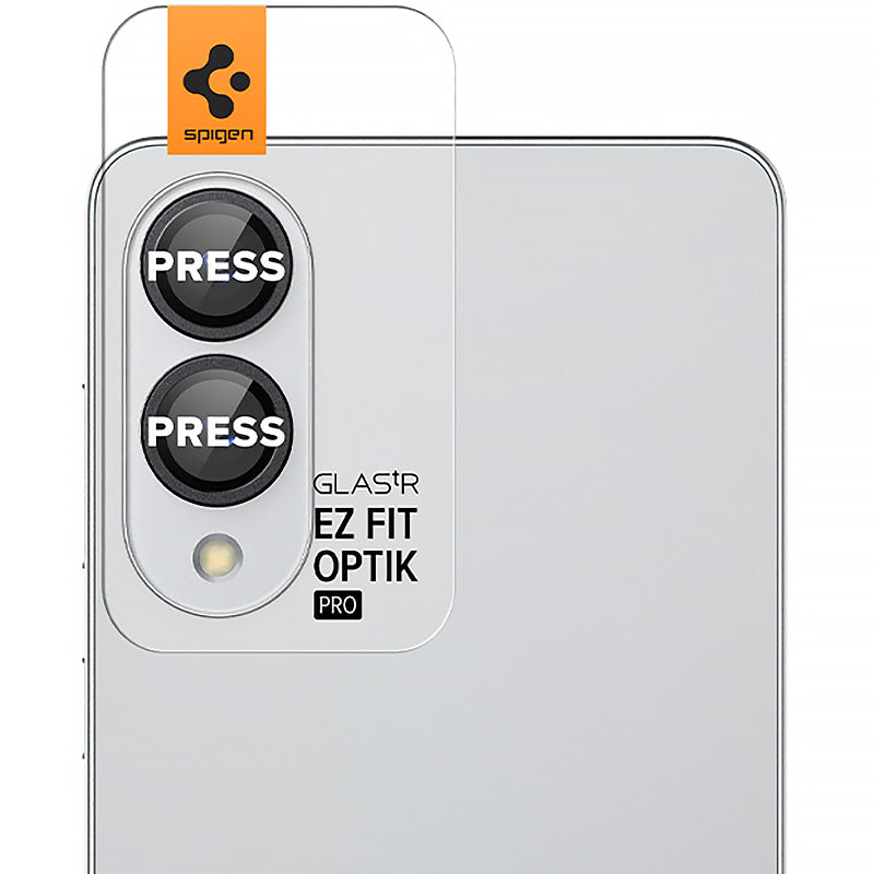 Glas für die Kamera für Galaxy S25 Edge, Spigen Glas.tR EZ Fit Optik Pro 2-Pack, Schwarz