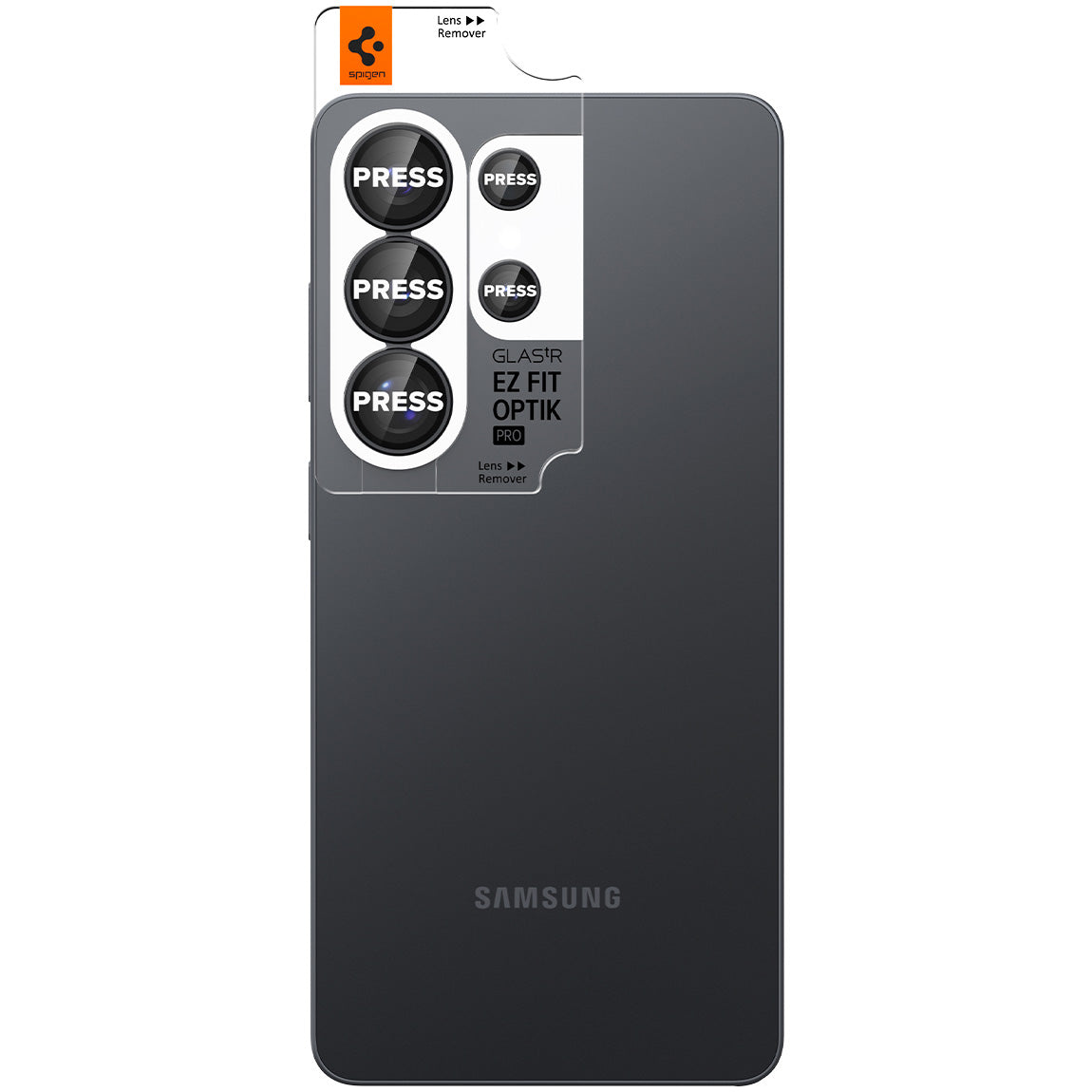 Glas für die Kamera für Galaxy S26 Ultra, Spigen Glas.tR EZ Fit Optik Pro 2-Pack, Schwarz