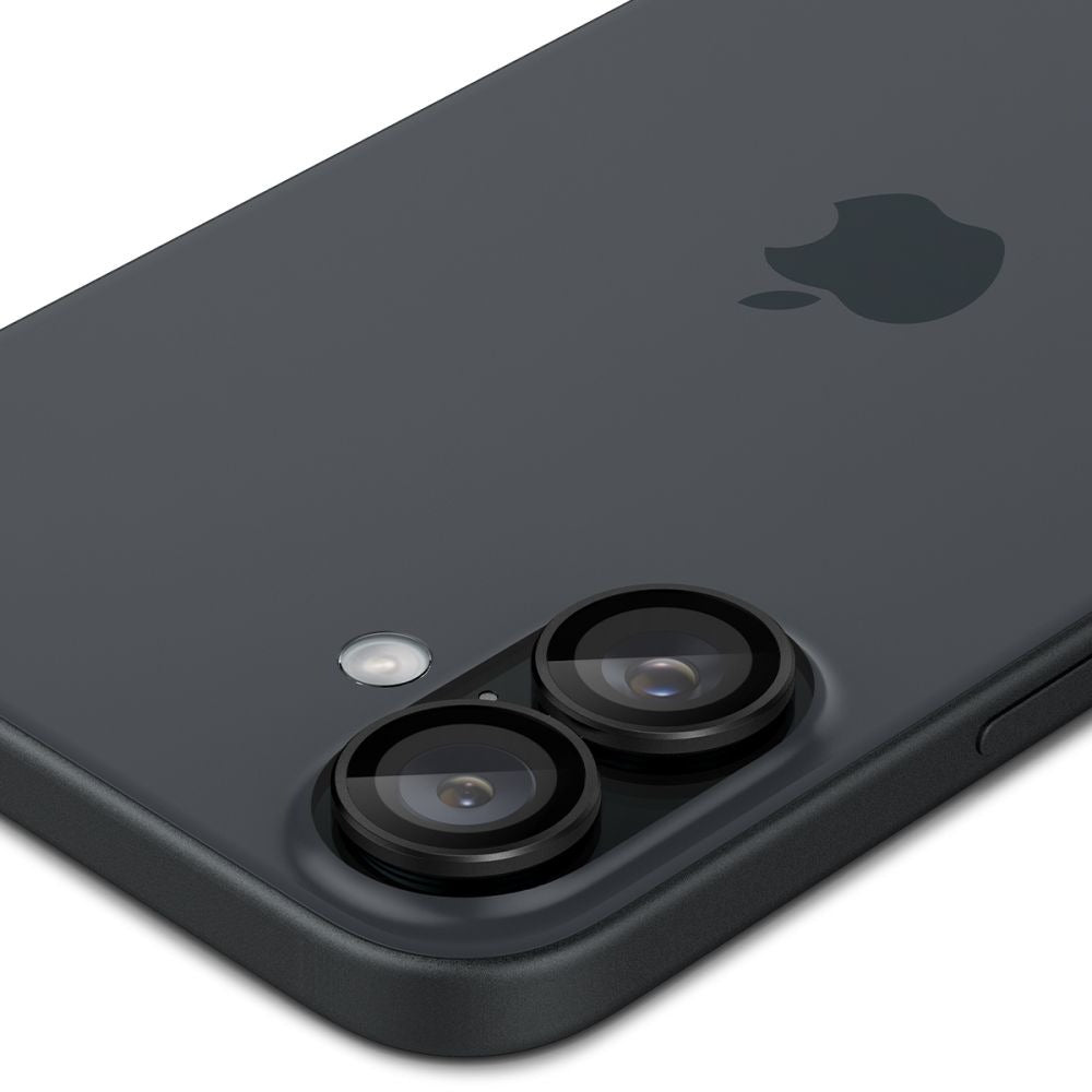 Glas für die Kamera Spigen Glas.tR EZ Fit Optik Pro 2-Pack für iPhone 16 / 16 Plus, Schwarz