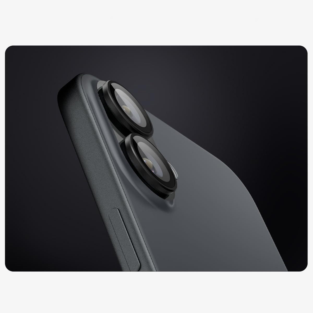 Glas für die Kamera Spigen Glas.tR EZ Fit Optik Pro 2-Pack für iPhone 16 / 16 Plus, Schwarz