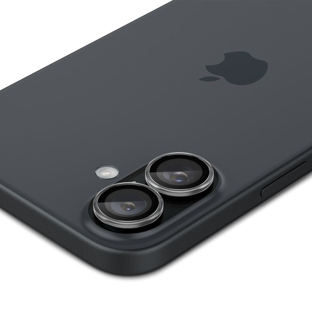 Glas für die Kamera Spigen Glas.tR EZ Fit Optik Pro 2-Pack für iPhone 16 / 16 Plus, Schwarz-Transparent