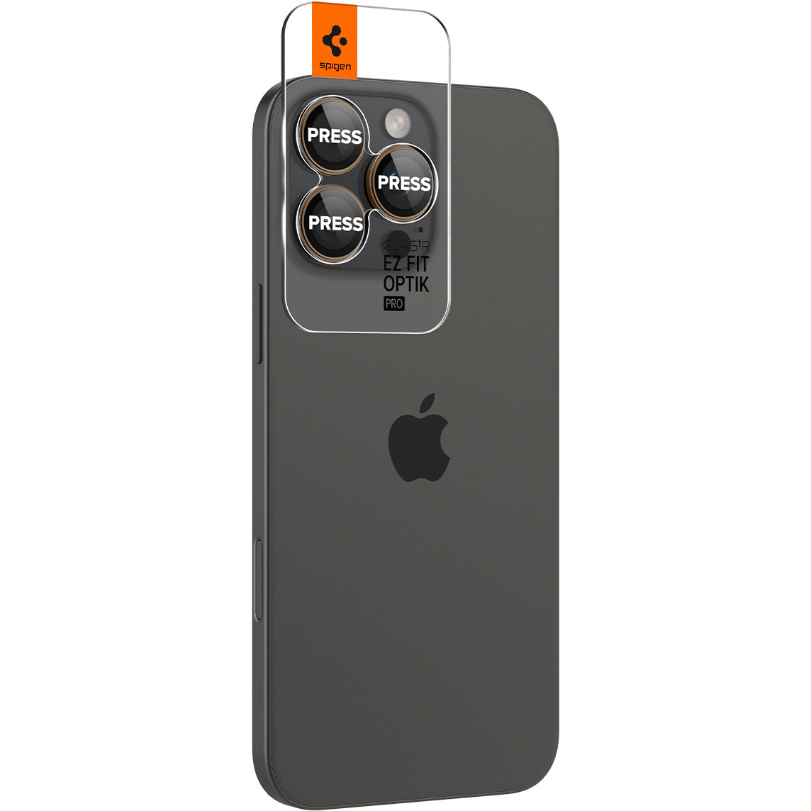 Glas für die Kamera Spigen Glas.tR EZ Fit Optik Pro 2-Pack für iPhone 16 Pro Max / 16 Pro / 15 Pro Max / 15 Pro / 14 Pro Max / 14 Pro, Schwarz-Braun
