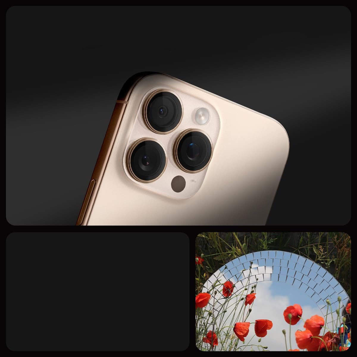 Glas für die Kamera Spigen Glas.tR EZ Fit Optik Pro 2-Pack für iPhone 16 Pro Max / 16 Pro / 15 Pro Max / 15 Pro / 14 Pro Max / 14 Pro, Schwarz-Braun