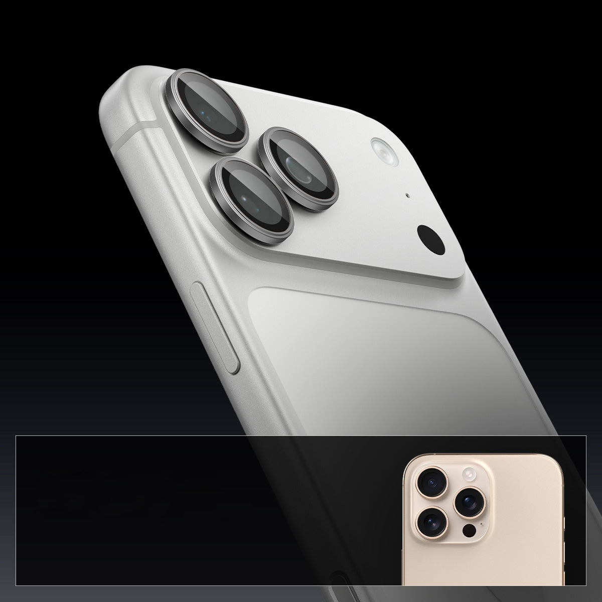 Glas für die Kamera für iPhone 17 Pro Max - 14 Pro, Spigen Glas.tR Ez Fit Optik Pro 2-Pack, Schwarz-Grau