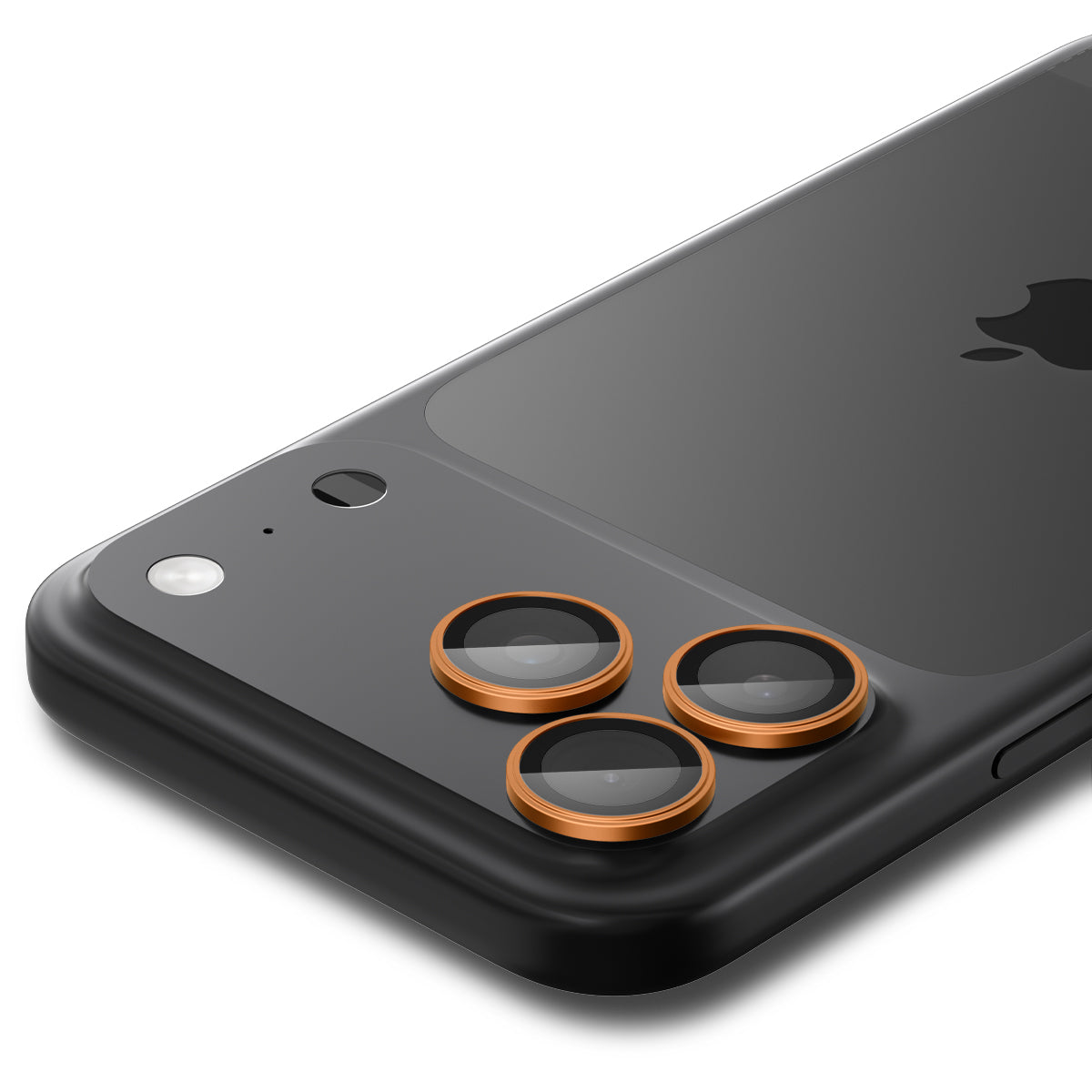 Glas für die Kamera für iPhone 17 Pro Max - 14 Pro, Spigen Glas.tR Ez Fit Optik Pro 2-Pack, Schwarz-Orange