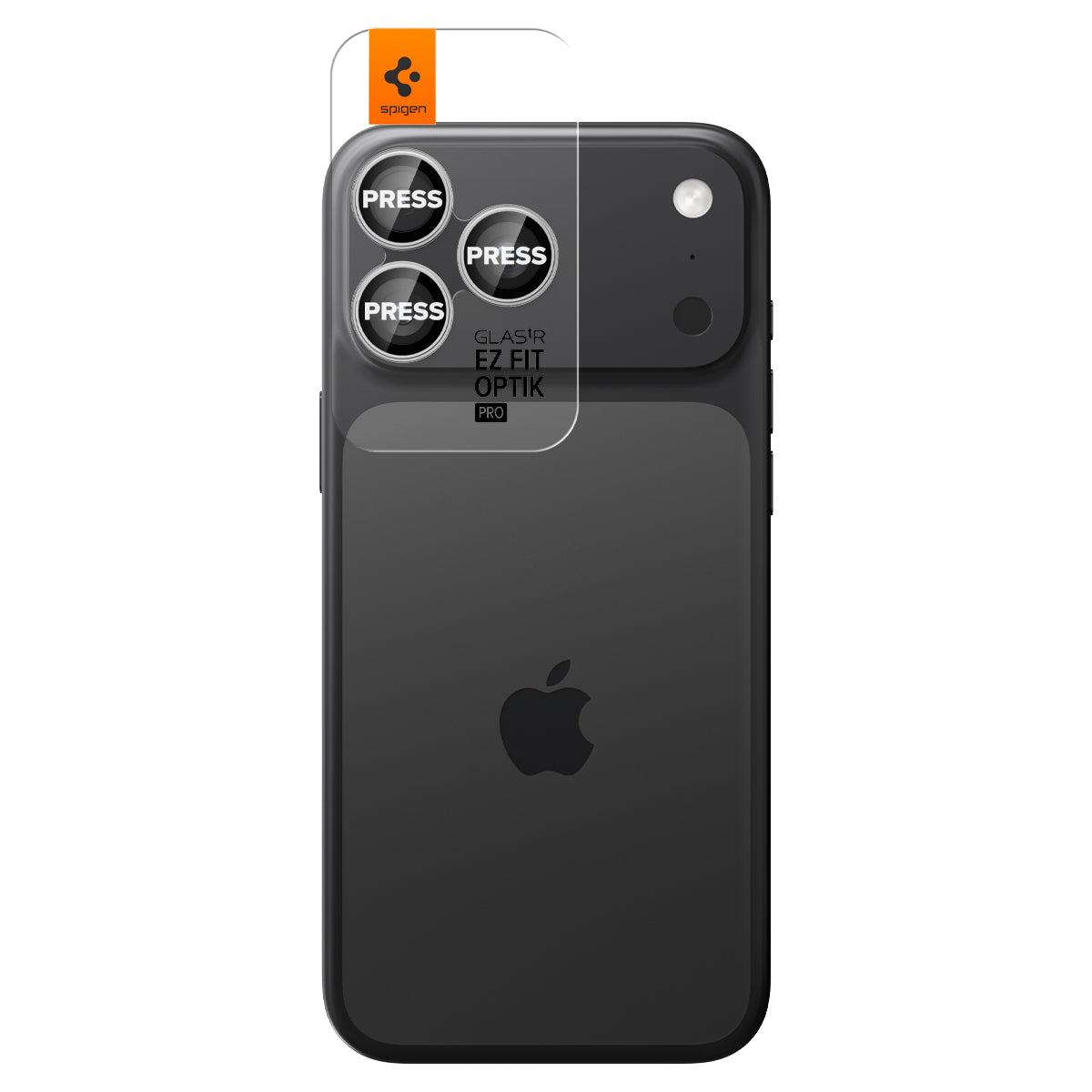 Glas für die Kamera für iPhone 17 Pro Max - 14 Pro, Spigen Glas.tR Ez Fit Optik Pro 2-Pack, Schwarz-Silbern
