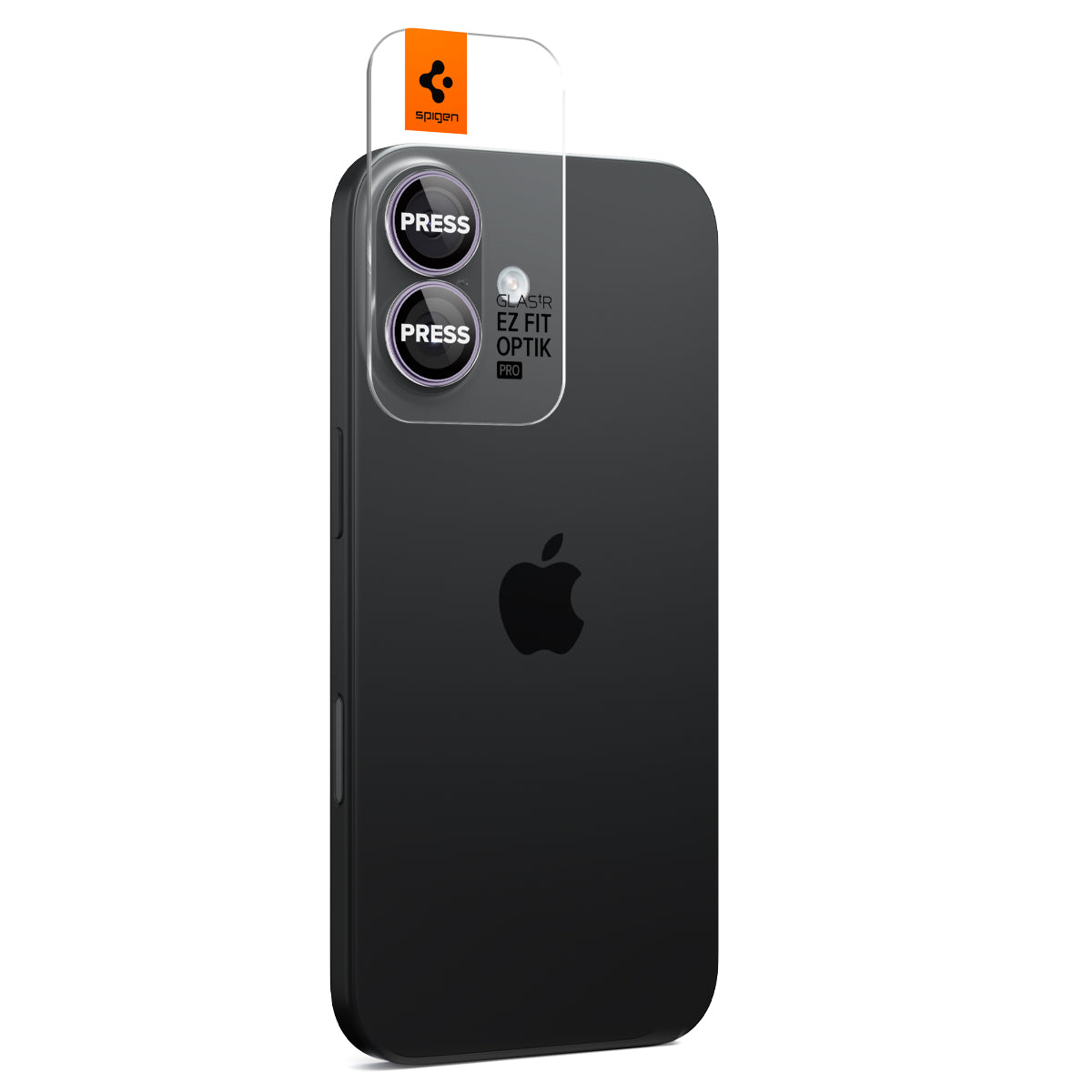 Glas für die Kamera Spigen Glas.tR EZ Fit Optik Pro 2-Pack für iPhone 17 / 16 Plus / 16, Schwarz-Violett