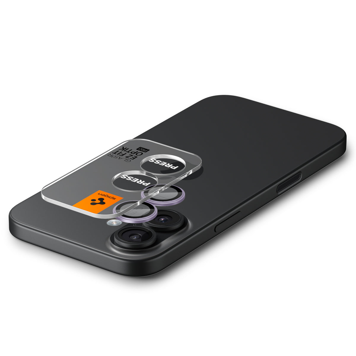 Glas für die Kamera Spigen Glas.tR EZ Fit Optik Pro 2-Pack für iPhone 17 / 16 Plus / 16, Schwarz-Violett