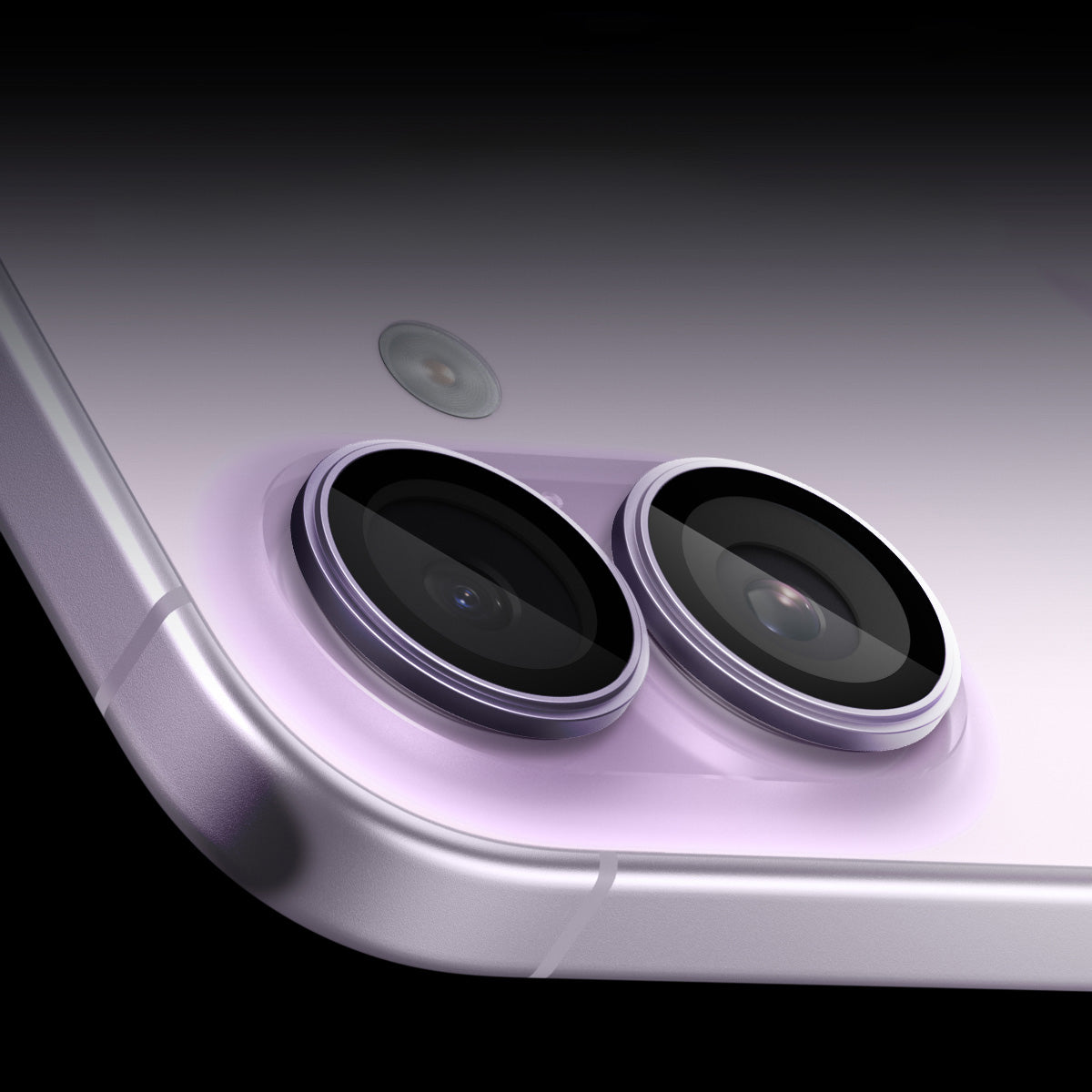 Glas für die Kamera Spigen Glas.tR EZ Fit Optik Pro 2-Pack für iPhone 17 / 16 Plus / 16, Schwarz-Violett