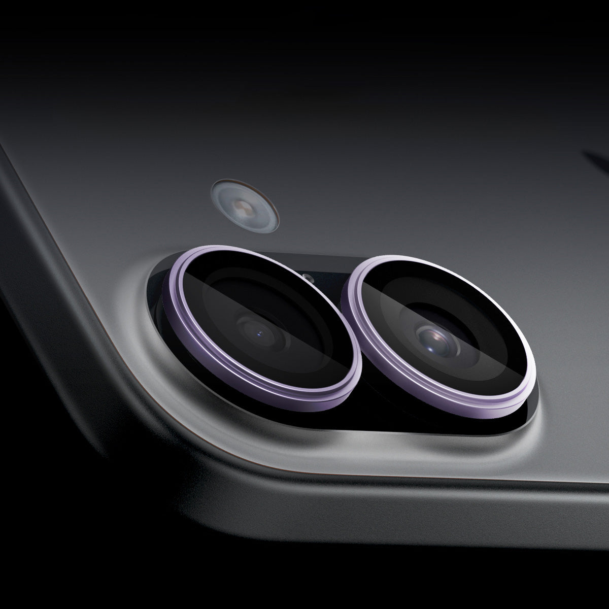 Glas für die Kamera Spigen Glas.tR EZ Fit Optik Pro 2-Pack für iPhone 17 / 16 Plus / 16, Schwarz-Violett