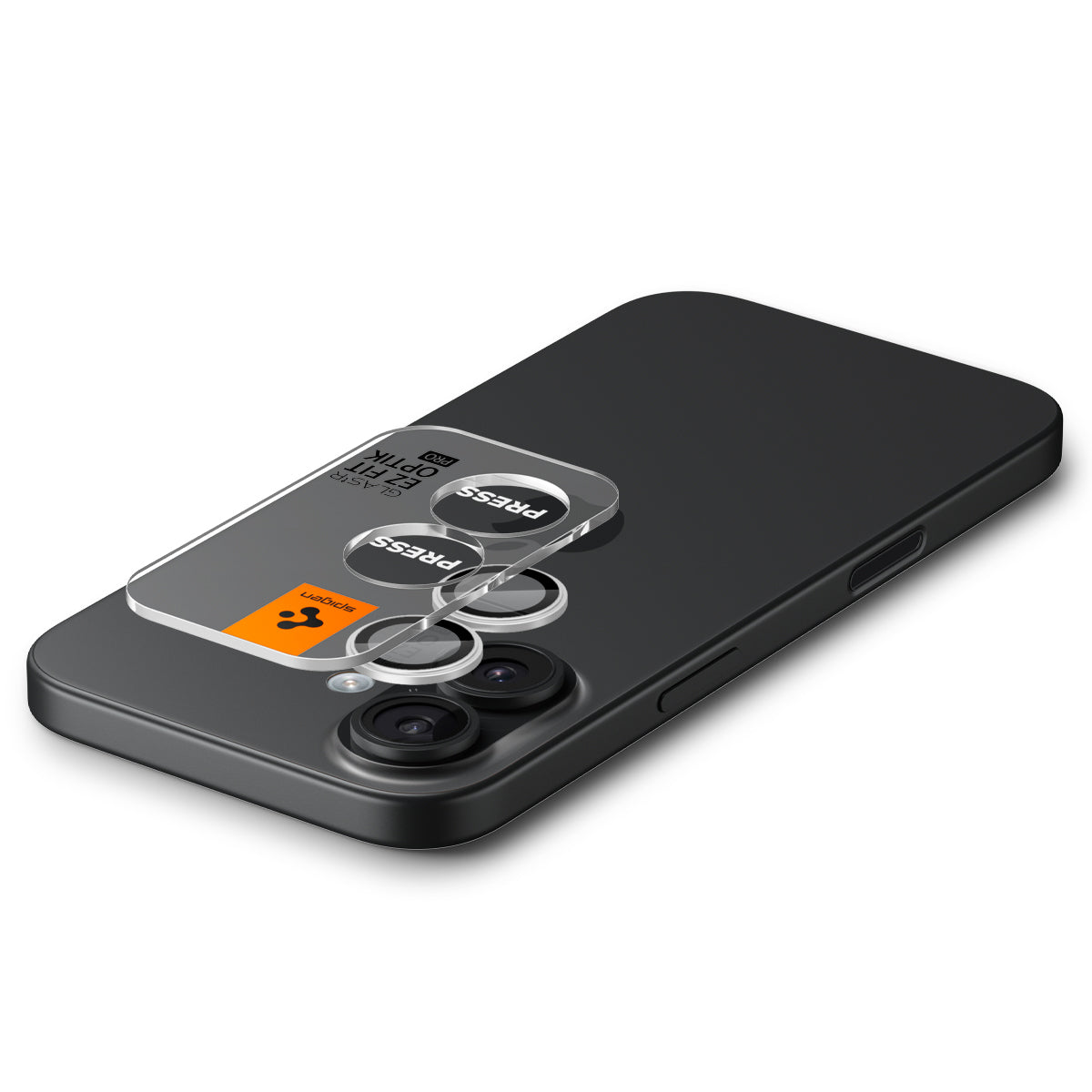 Glas für die Kamera Spigen Glas.tR EZ Fit Optik Pro 2-Pack für iPhone 17 / 16 Plus / 16, Schwarz-Silbern
