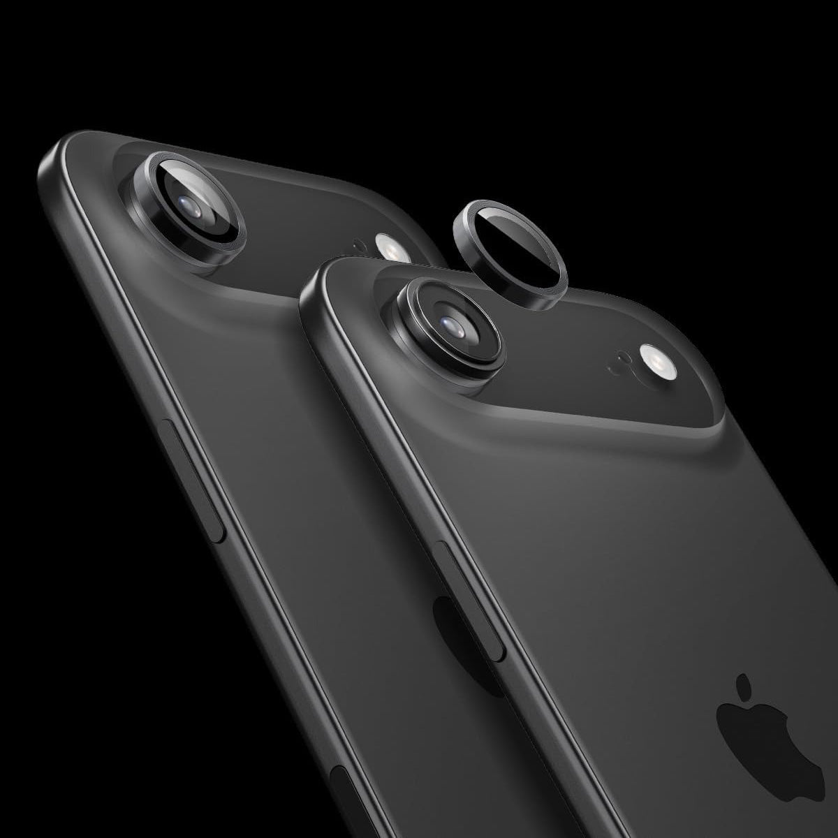Glas für die Kamera für iPhone Air, Spigen Glas.tR EZ Fit Optik Pro 2-Pack, Schwarz