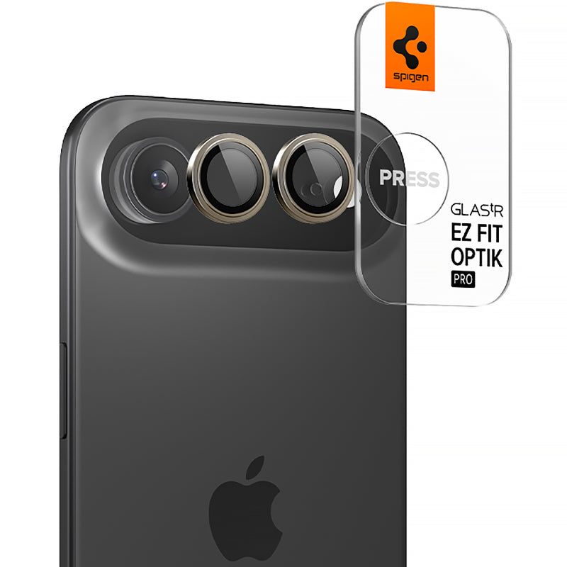 Glas für die Kamera für iPhone Air, Spigen Glas.tR EZ Fit Optik Pro 2-Pack, Schwarz-Golden