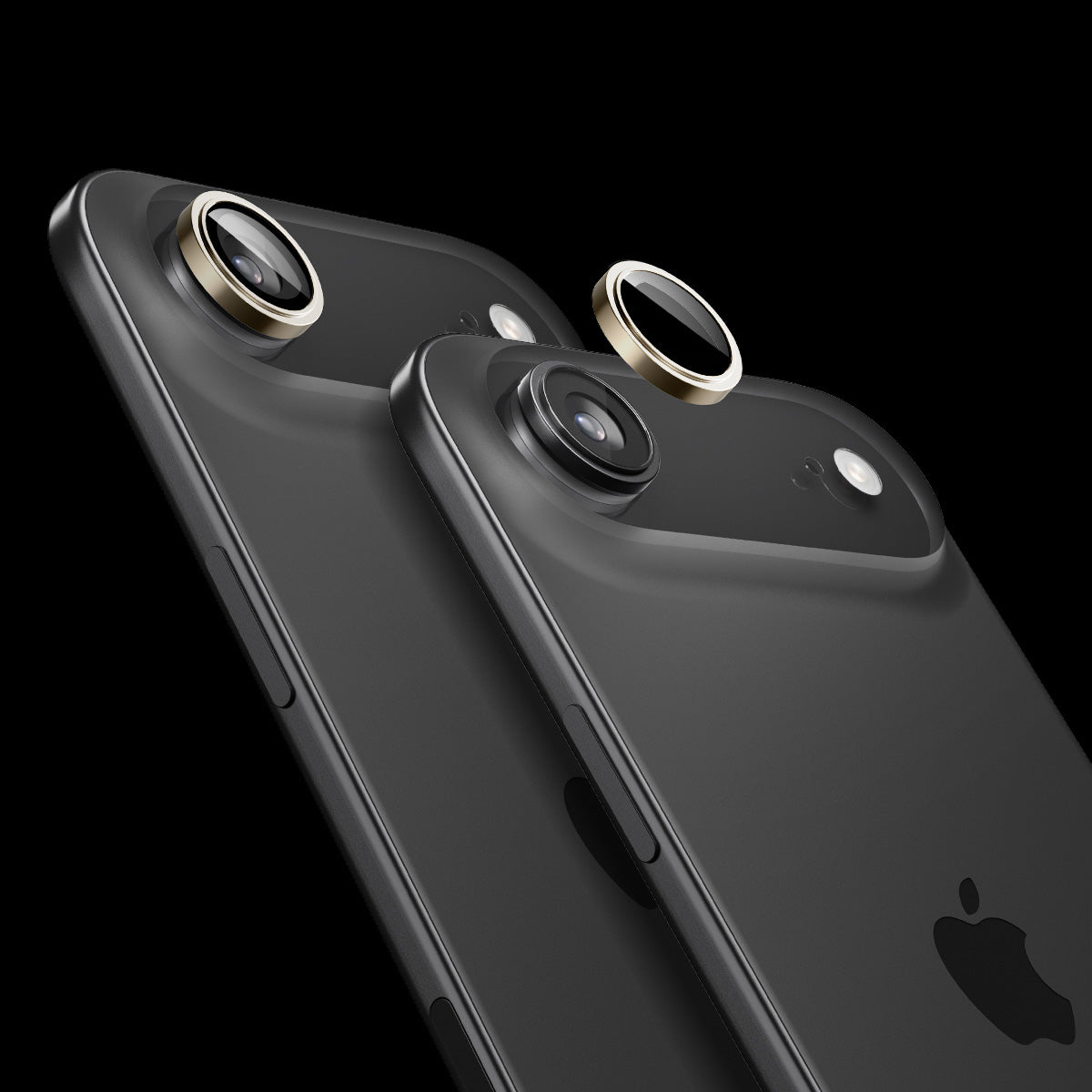 Glas für die Kamera für iPhone Air, Spigen Glas.tR EZ Fit Optik Pro 2-Pack, Schwarz-Golden