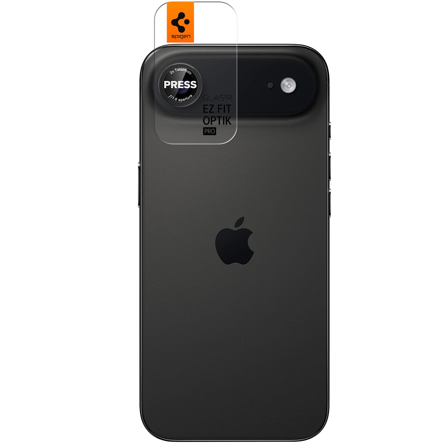 Glas für die Kamera für iPhone Air, Spigen Glas.tR EZ Fit Optik Pro 2-Pack, Schwarz-Rot (L-Series)