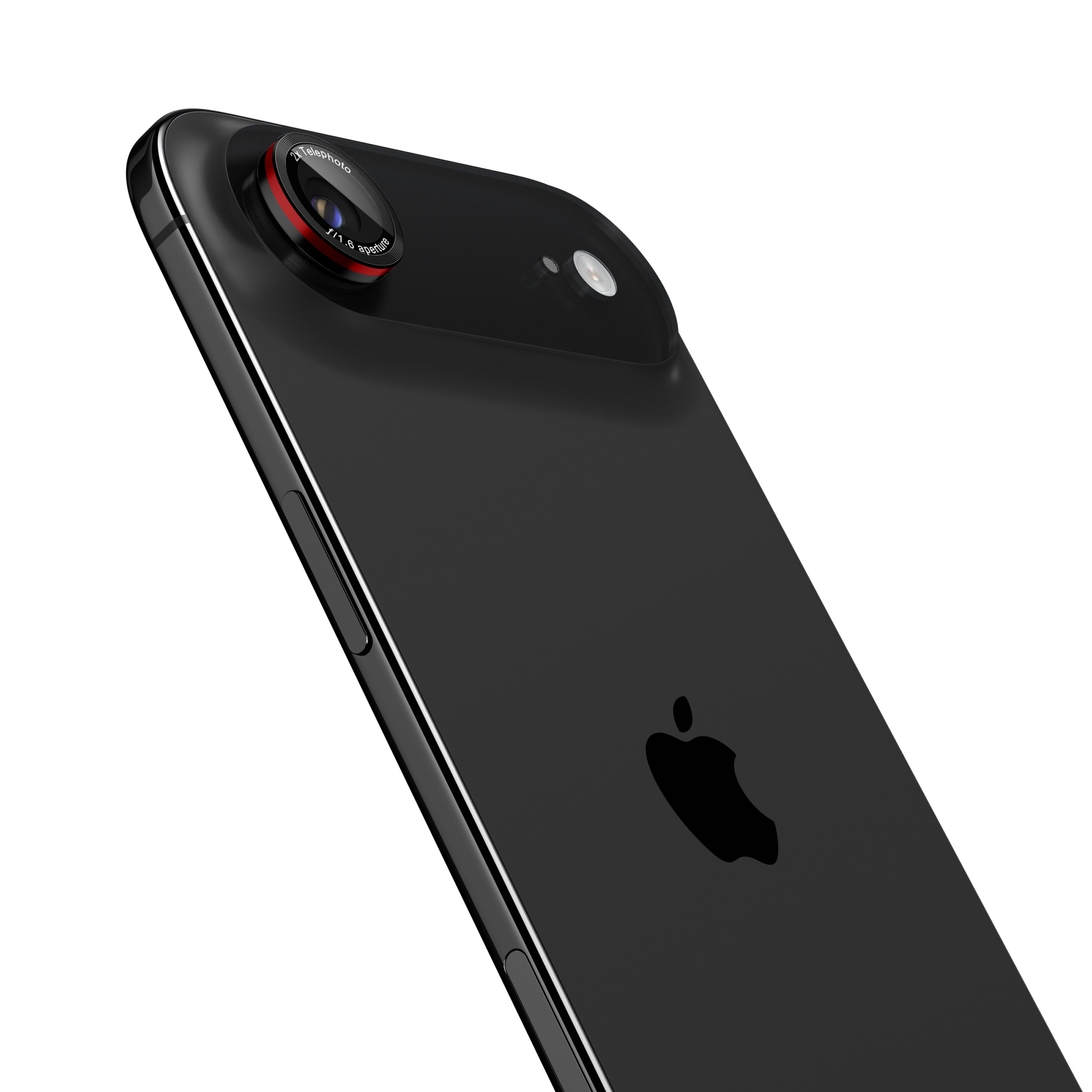 Glas für die Kamera für iPhone Air, Spigen Glas.tR EZ Fit Optik Pro 2-Pack, Schwarz-Rot (L-Series)