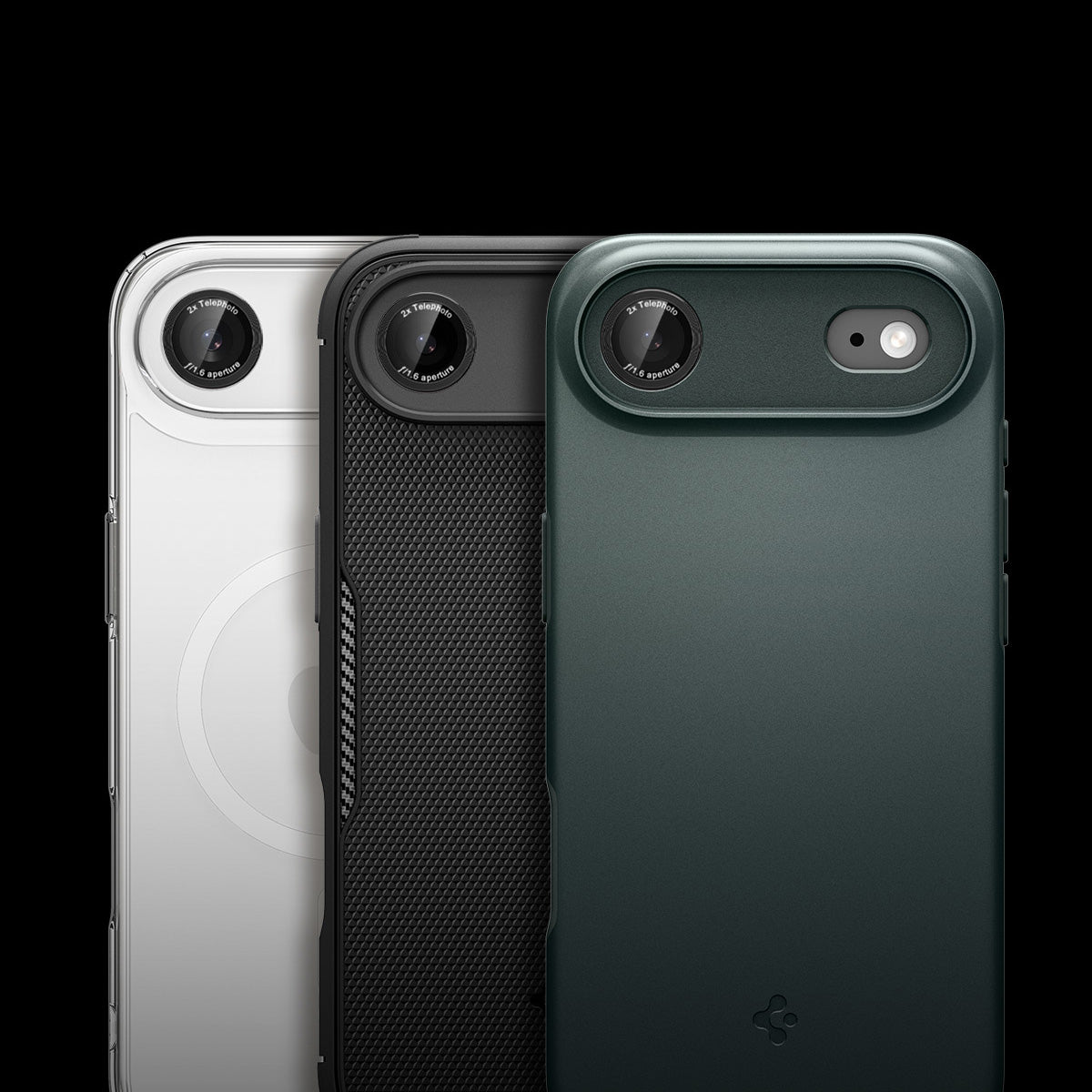 Glas für die Kamera für iPhone Air, Spigen Glas.tR EZ Fit Optik Pro 2-Pack, Schwarz-Rot (L-Series)