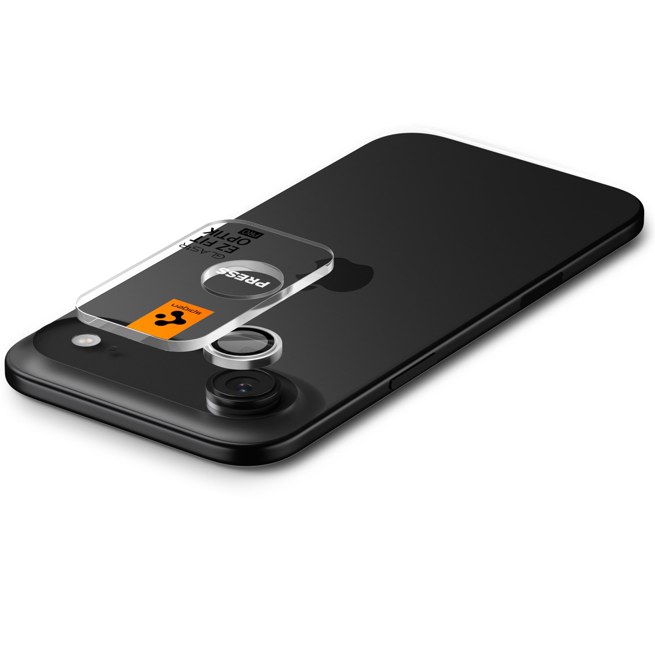 Glas für die Kamera für iPhone Air, Spigen Glas.tR EZ Fit Optik Pro 2-Pack, Schwarz-Silbern