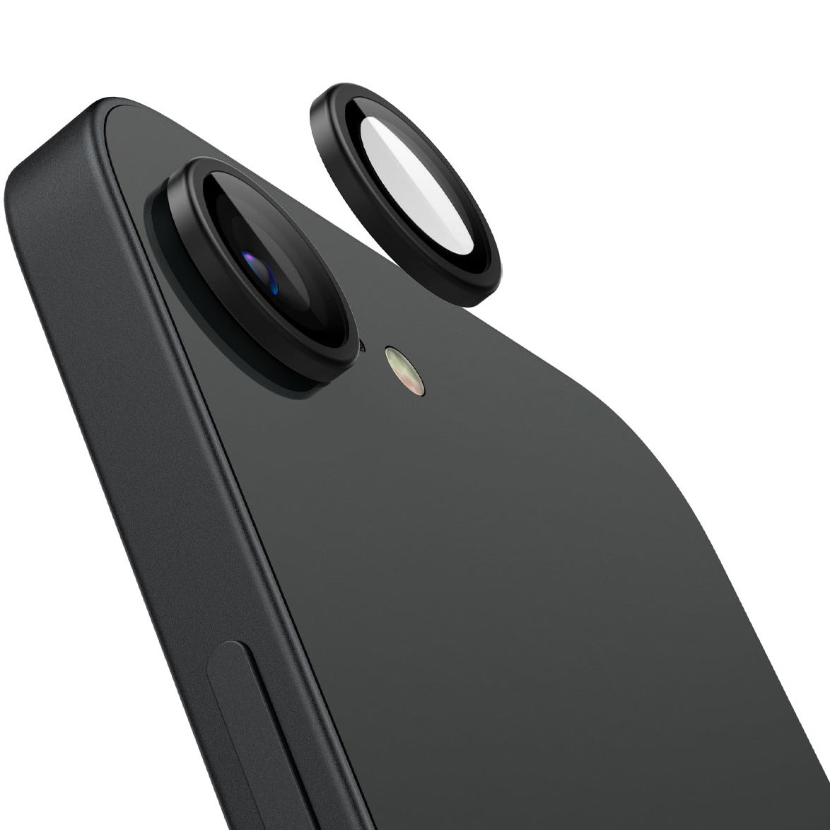 Glas für die Kamera für iPhone 16e, Spigen Glas.tR EZ Fit Optik Pro 2-Pack, Schwarz