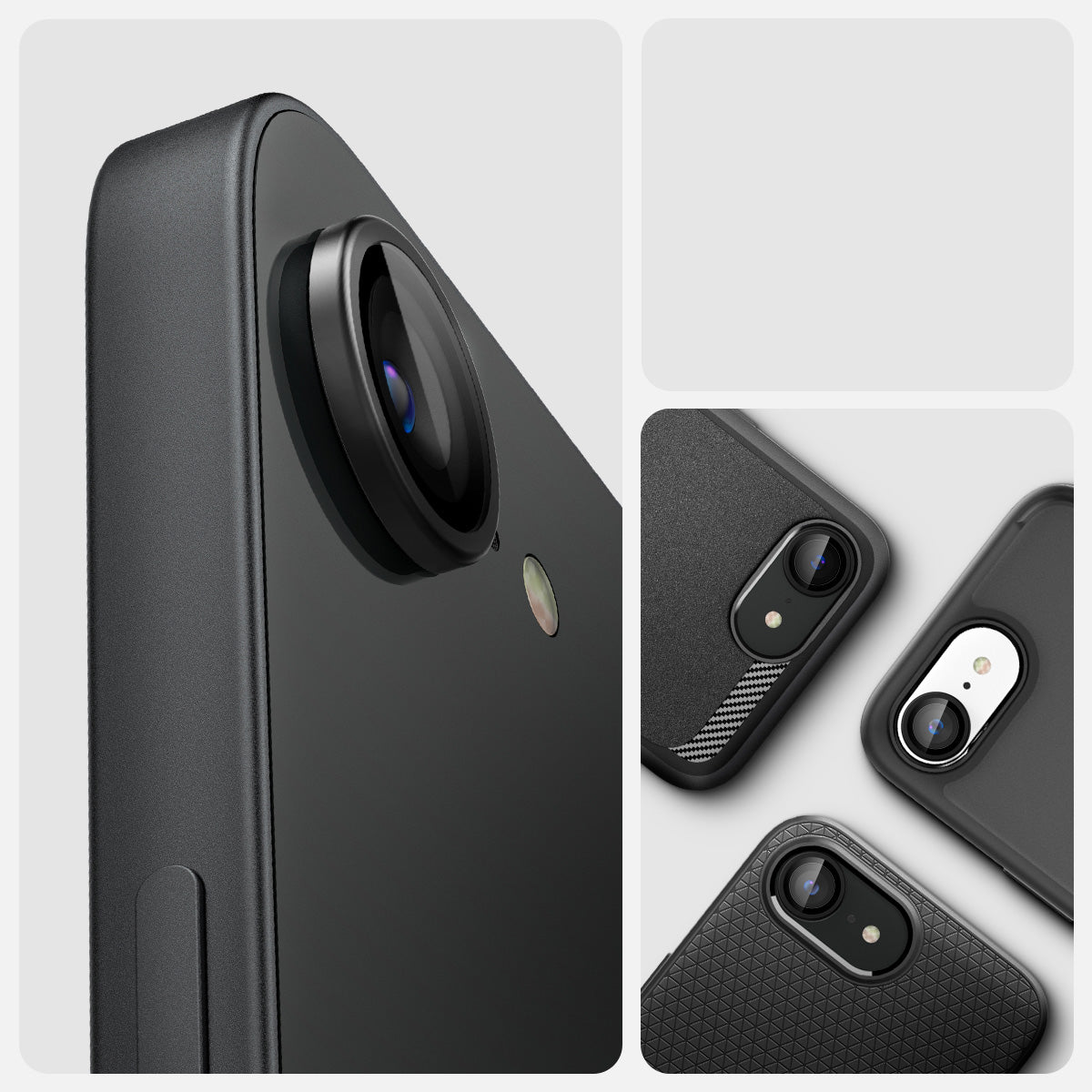 Glas für die Kamera für iPhone 16e, Spigen Glas.tR EZ Fit Optik Pro 2-Pack, Schwarz