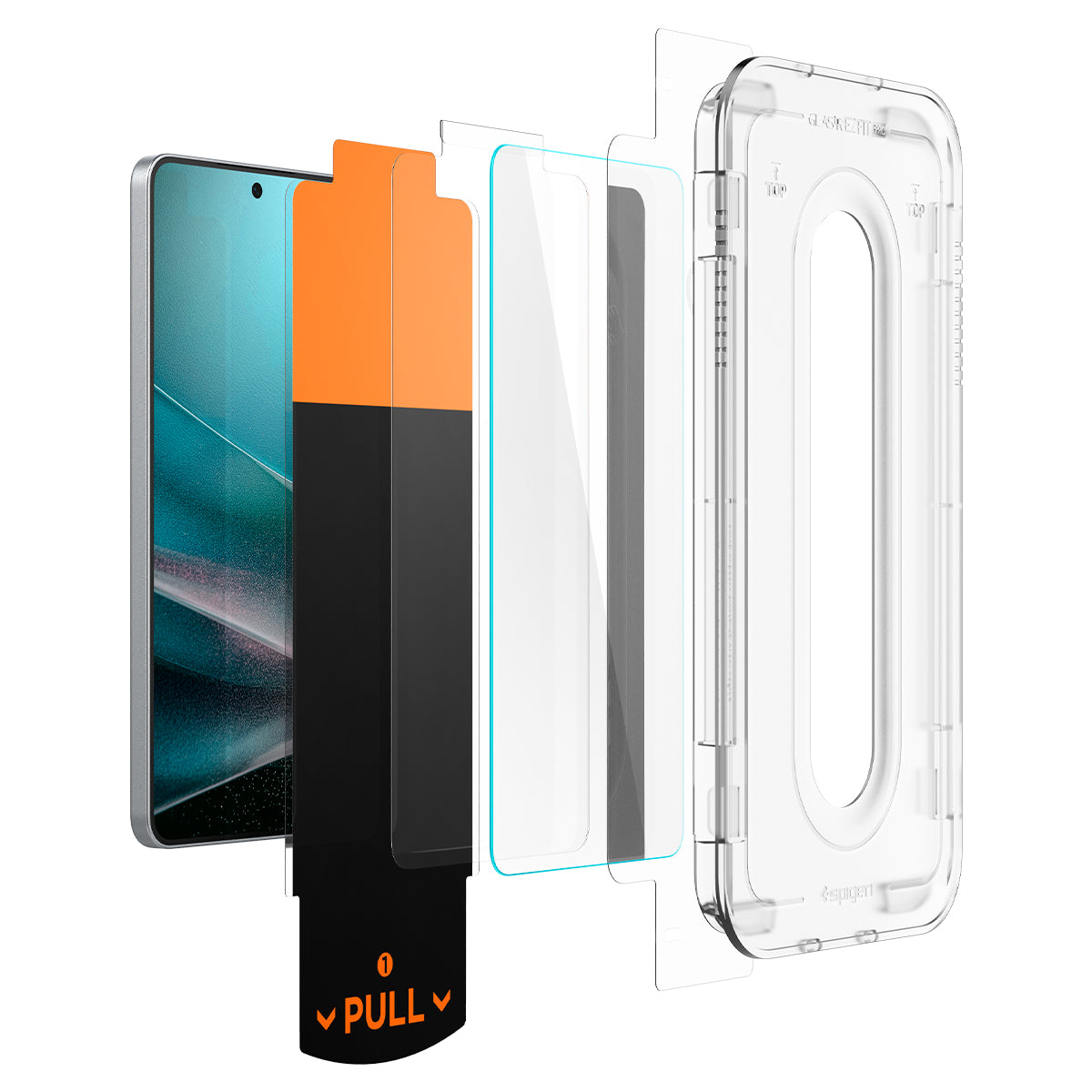 Glas + Applikator für Galaxy S25 Edge, Spigen Glas.tR EZ Fit Pro 1-Pack