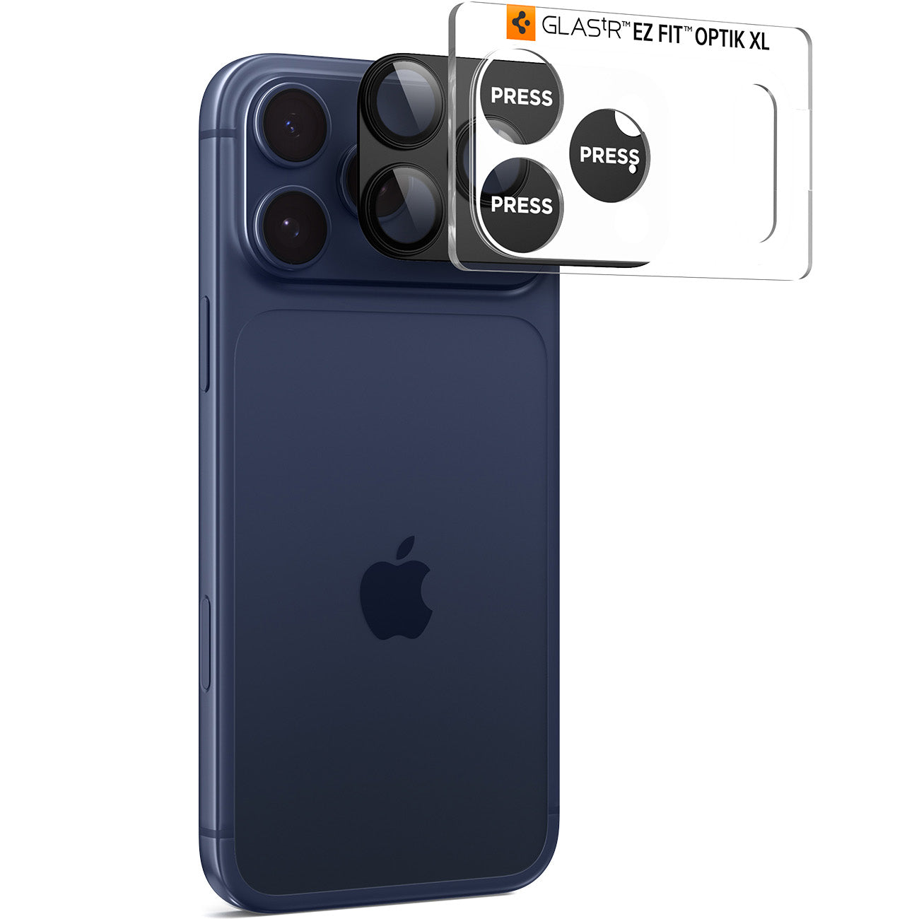 Glas für die Kamera für iPhone 17 Pro Max, Spigen Glas.tR Ez Fit Optik Pro XL 1-Pack, Schwarz