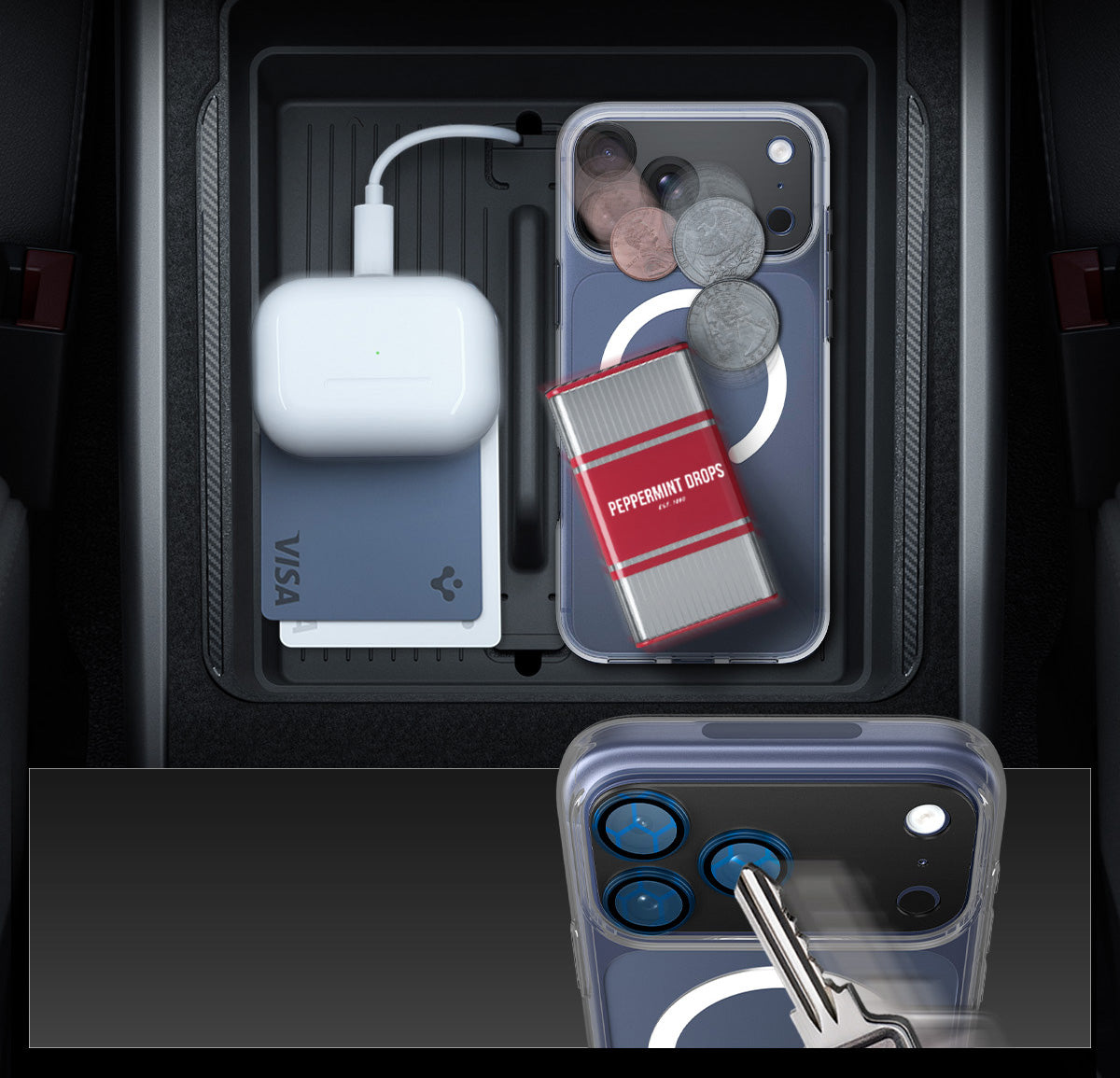Glas für die Kamera für iPhone 17 Pro Max, Spigen Glas.tR Ez Fit Optik Pro XL 1-Pack, Schwarz