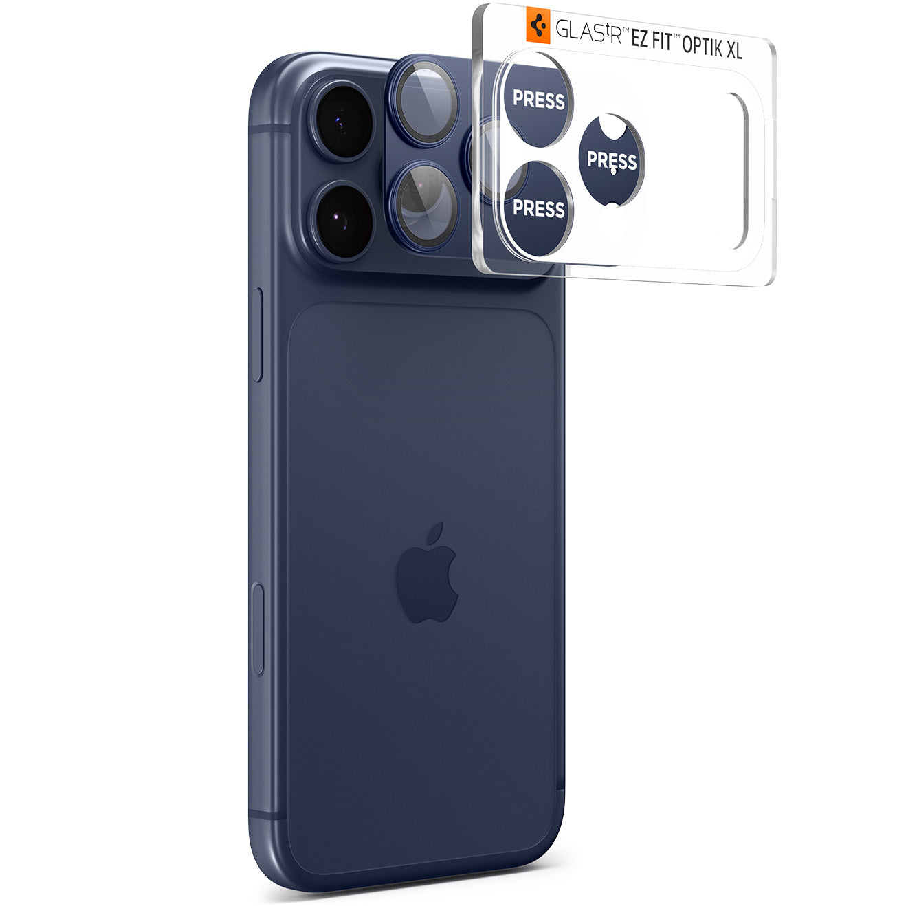 Glas für die Kamera für iPhone 17 Pro Max, Spigen Glas.tR Ez Fit Optik Pro XL 1-Pack, Dunkelblau