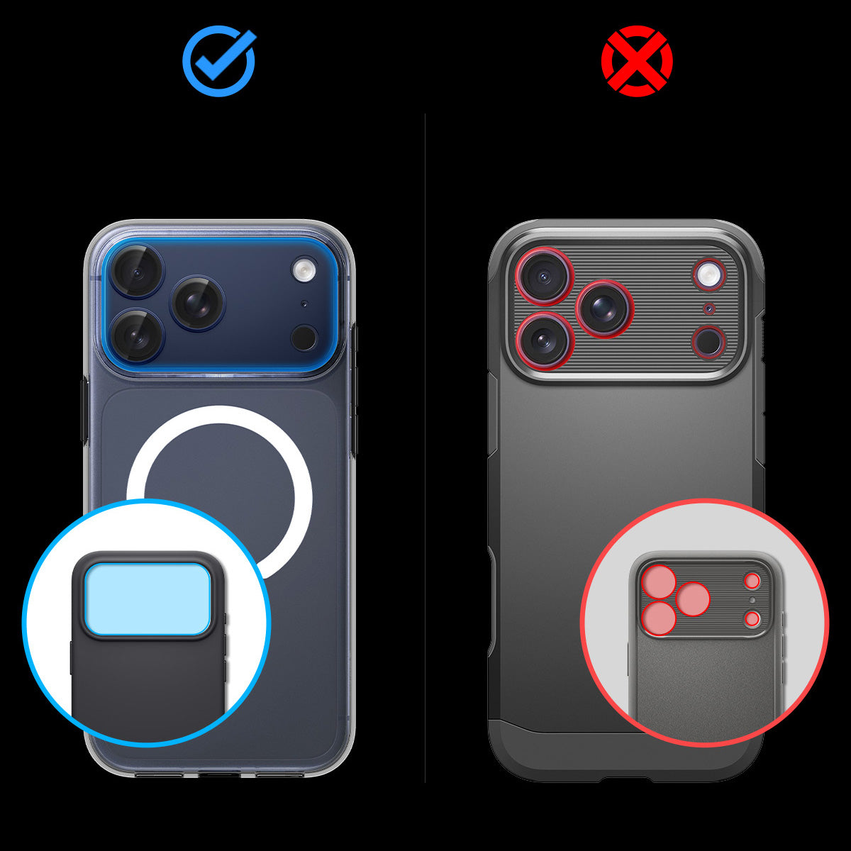 Glas für die Kamera für iPhone 17 Pro Max, Spigen Glas.tR Ez Fit Optik Pro XL 1-Pack, Dunkelblau