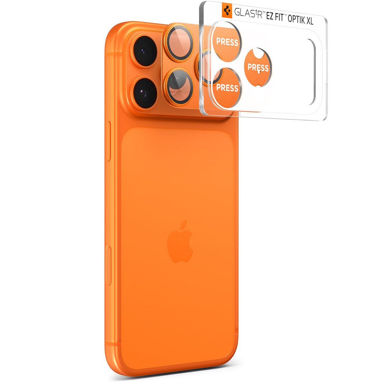 Glas für die Kamera für iPhone 17 Pro Max, Spigen Glas.tR Ez Fit Optik Pro XL 1-Pack, Orange