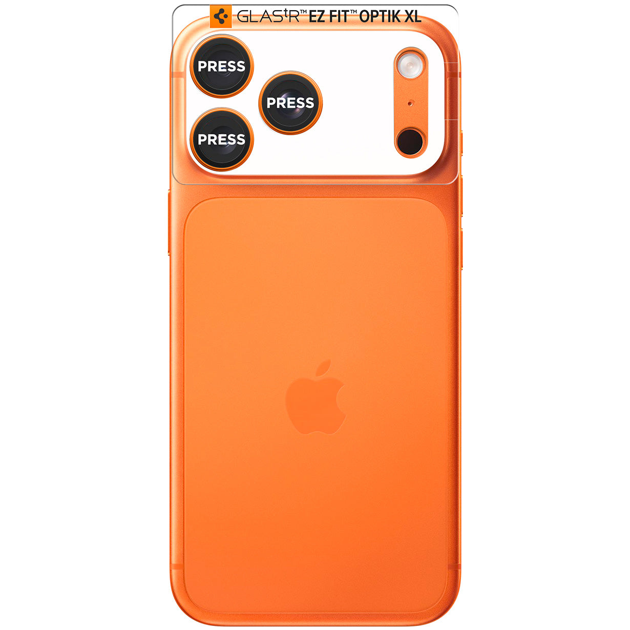 Glas für die Kamera für iPhone 17 Pro Max, Spigen Glas.tR Ez Fit Optik Pro XL 1-Pack, Orange