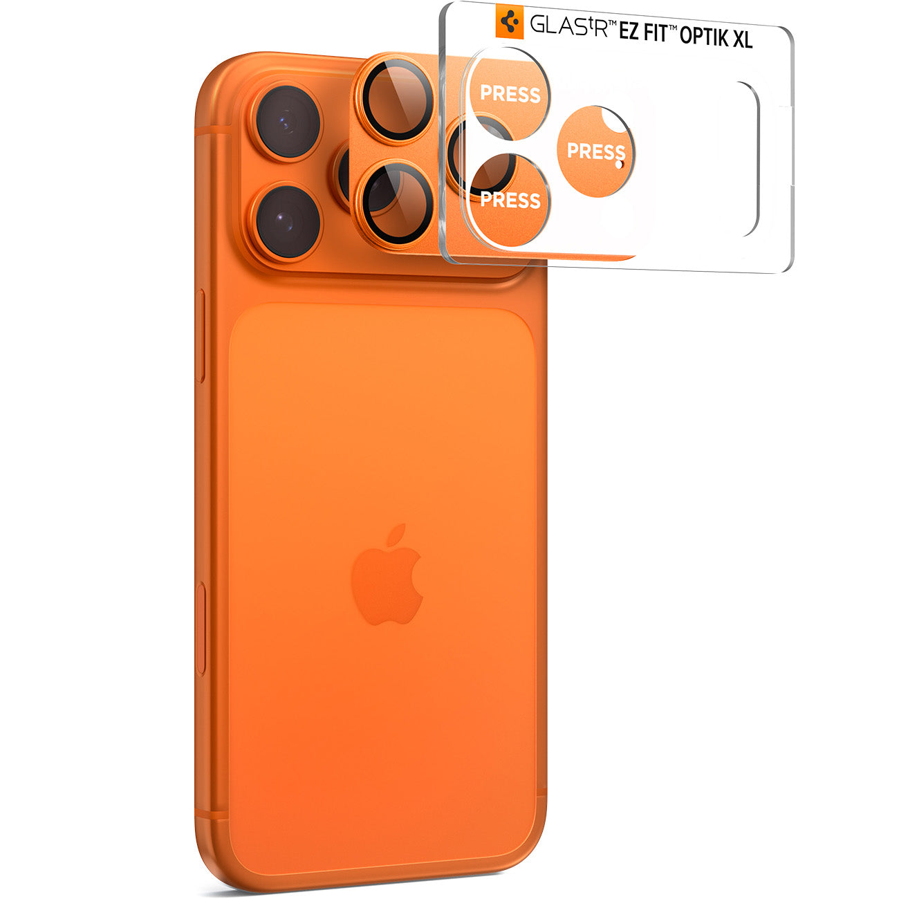 Glas für die Kamera für iPhone 17 Pro Max, Spigen Glas.tR Ez Fit Optik Pro XL 1-Pack, Orange