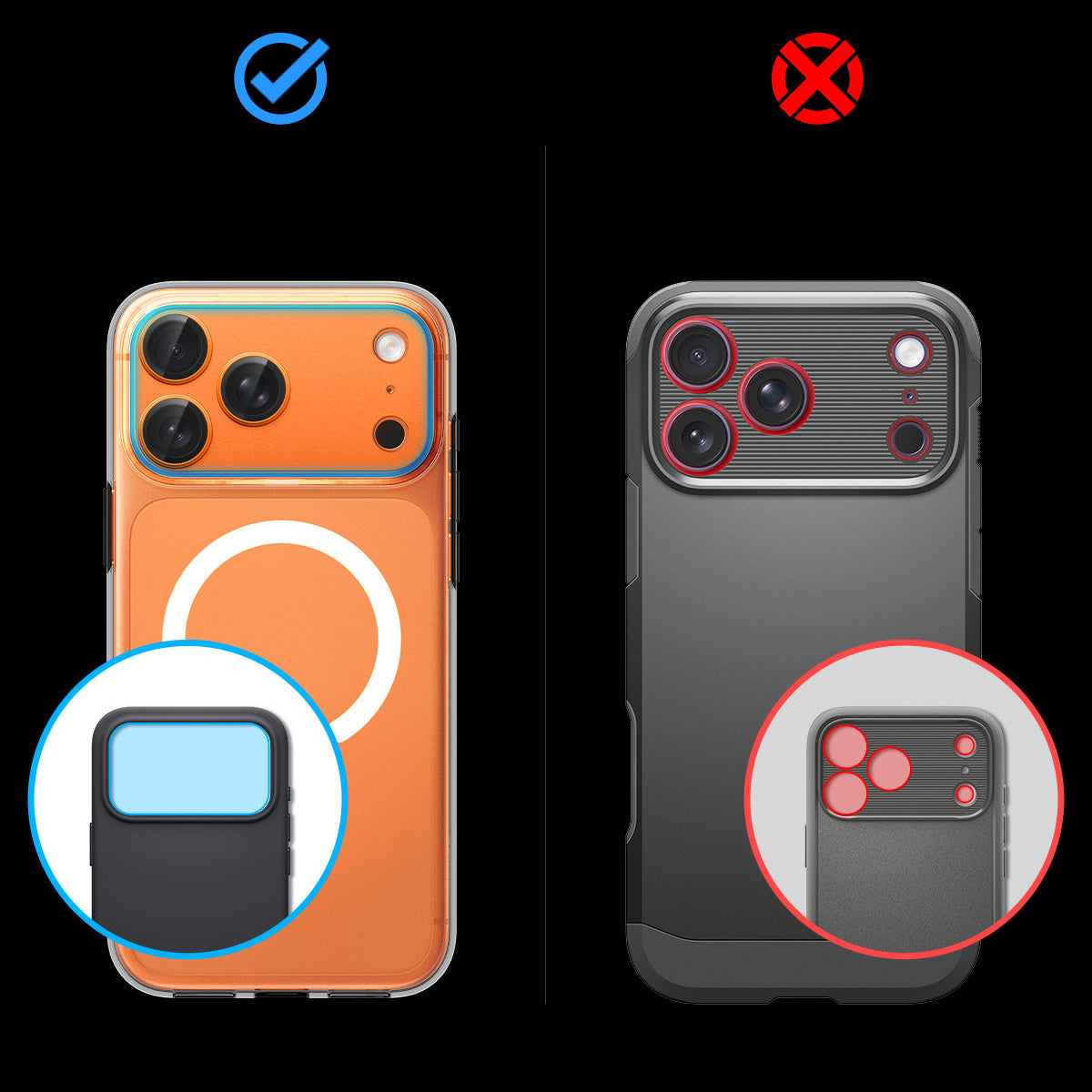 Glas für die Kamera für iPhone 17 Pro Max, Spigen Glas.tR Ez Fit Optik Pro XL 1-Pack, Orange