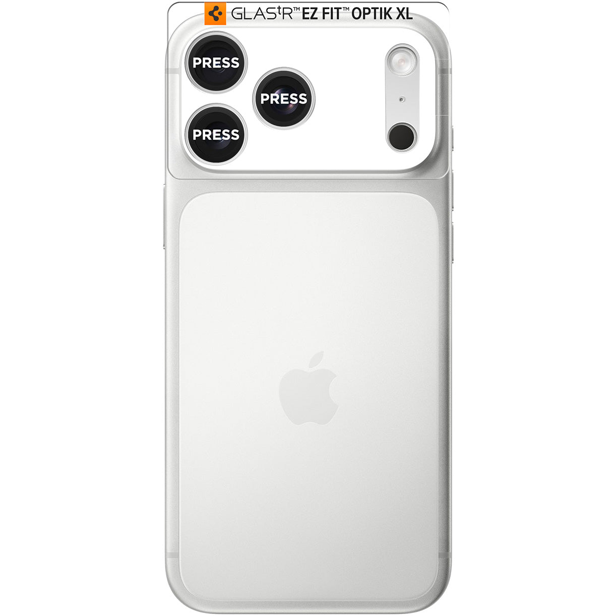 Glas für die Kamera für iPhone 17 Pro Max, Spigen Glas.tR Ez Fit Optik Pro XL 1-Pack, Silbern
