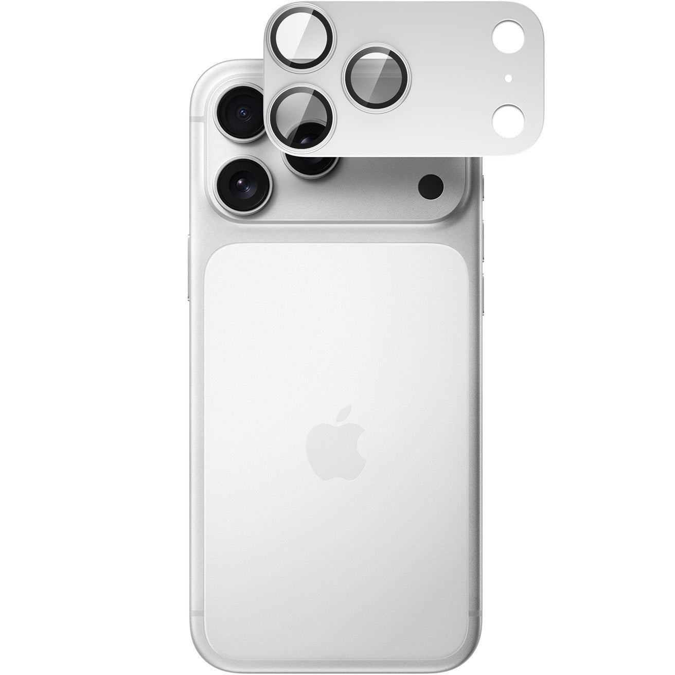 Glas für die Kamera für iPhone 17 Pro, Spigen Glas.tR Ez Fit Optik Pro XL 1-Pack, Silbern