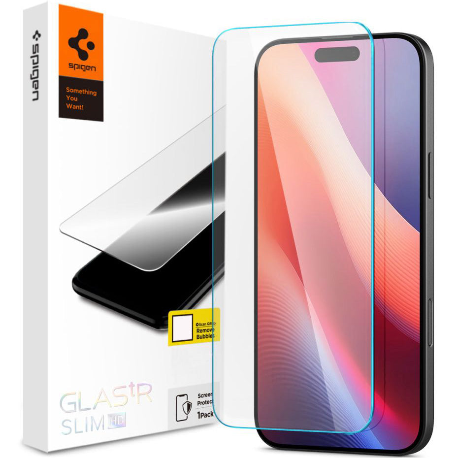 Glas für die Schutzhülle für iPhone 16 / 15, Spigen Glas.tR Slim 1-Pack