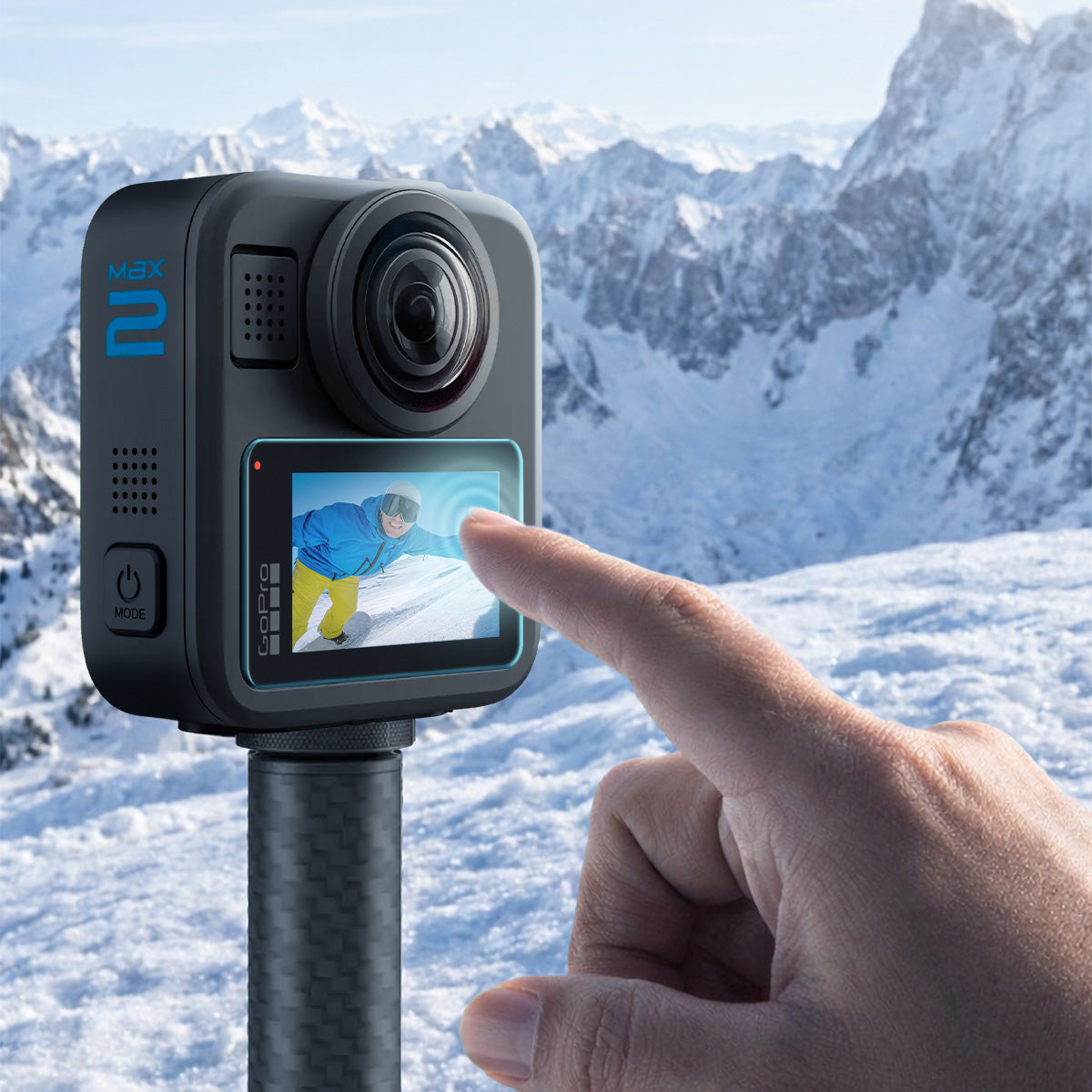 Gehärtetes Glas für GoPro MAX 2, Spigen Glas.tR Slim, 2 Stück